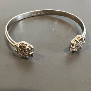 Kendra Scott Silver drusy bracelet cuff